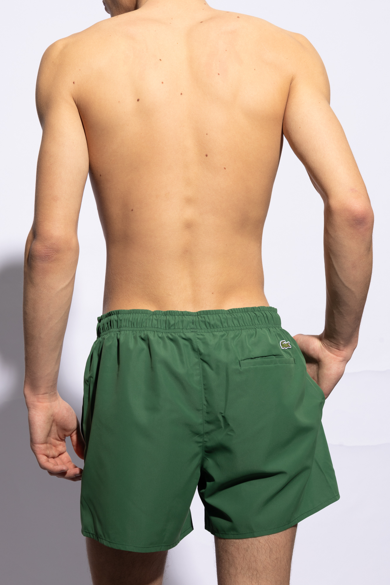 Green Swim shorts with logo Lacoste - SchaferandweinerShops